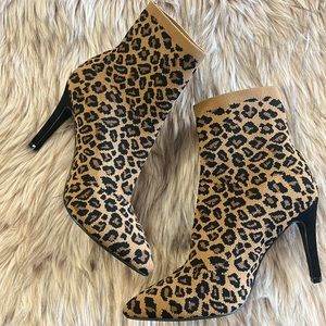 MIA McKinley Sock Bootie, Leopard Print